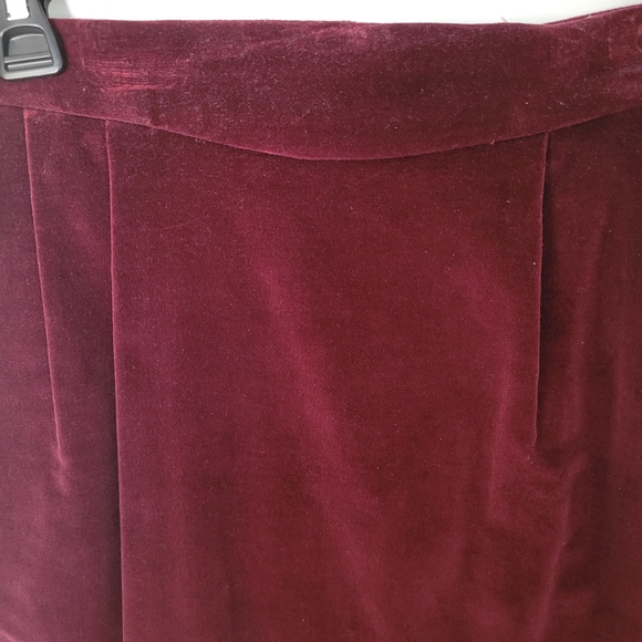 VTG MJ Concepts Velvet Skirt Size 7 Burgandy Dark Academia Whimsigoth Holiday - Picture 4 of 15